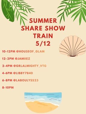 🐚👙SUMMER SHARE SHOW TRAIN FLYER👙🐚